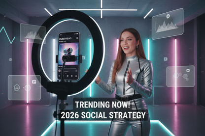 Content Creator Filming TikTok Marketing Video