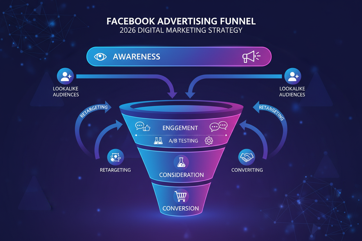 Facebook Advertising Strategy Infographic